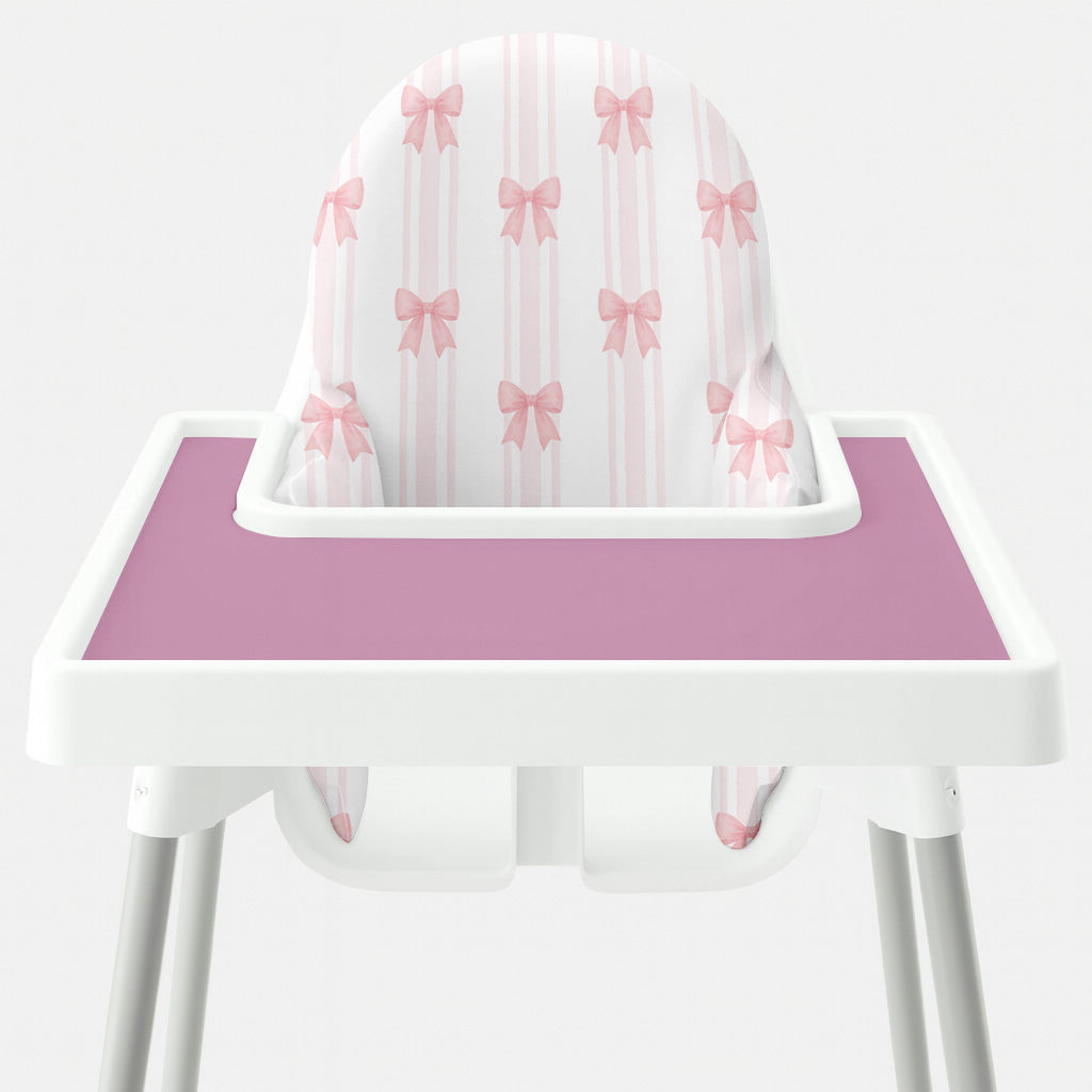 Waterproof Highchair Cushion Cover - Pink Bows