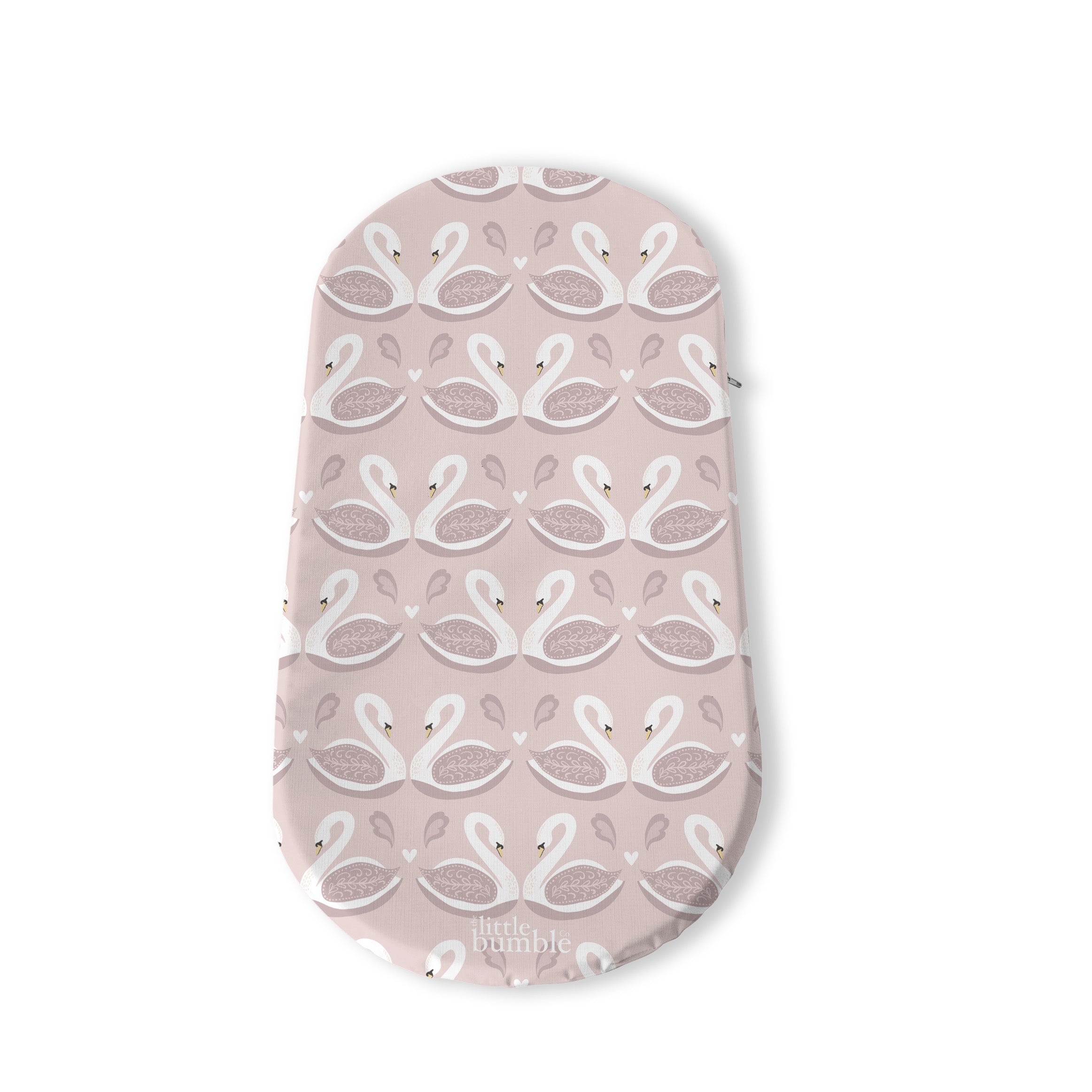 Changing Basket Mat Liner - Pink Swan