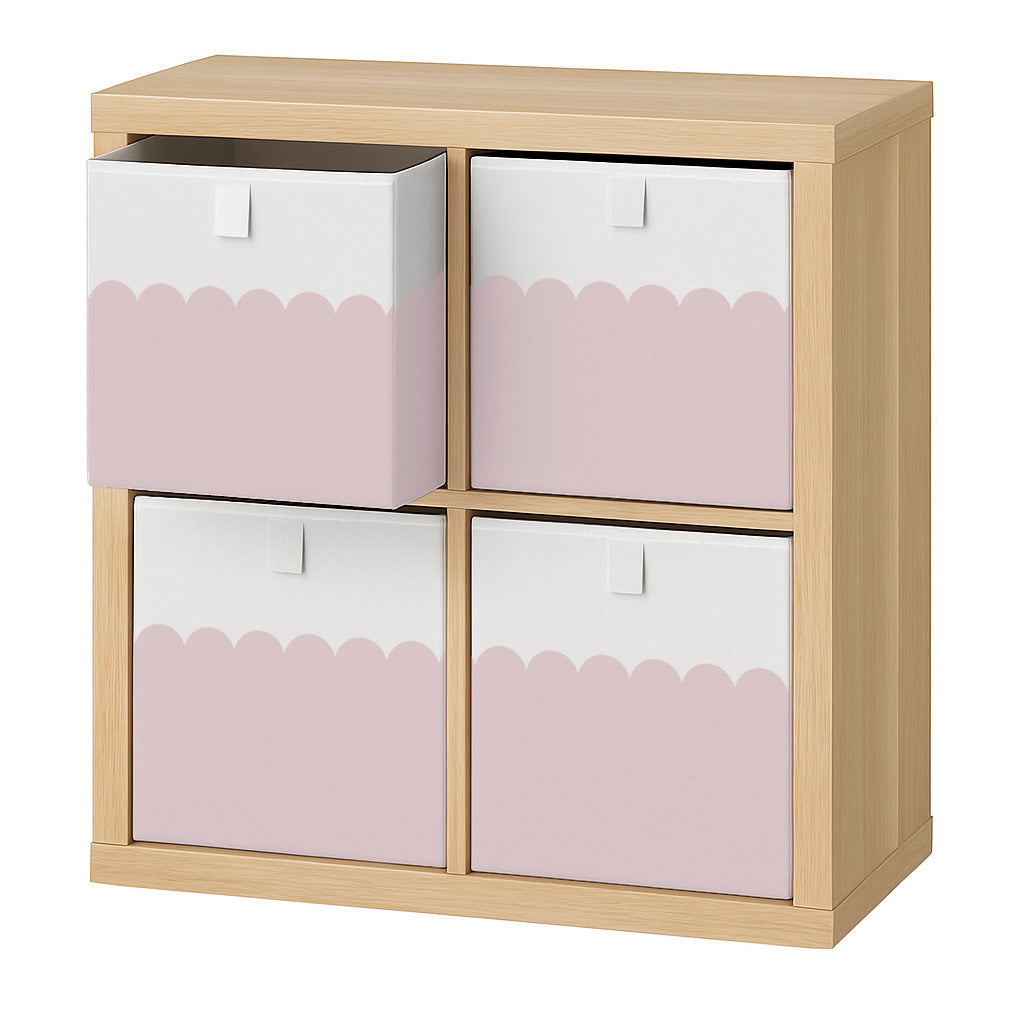 Cube Storage Box - Pink Scallop