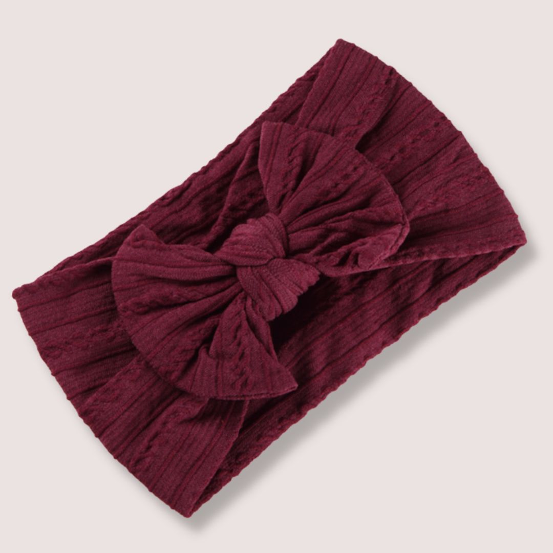 Bow Headband - Plum