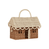 Rattan Gingerbread Casa Clutch - Natural & Straw