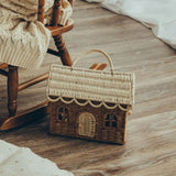 Rattan Gingerbread Casa Clutch - Natural & Straw