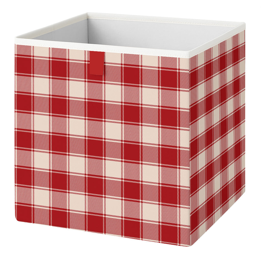 Cube Storage Box - Red Plaid