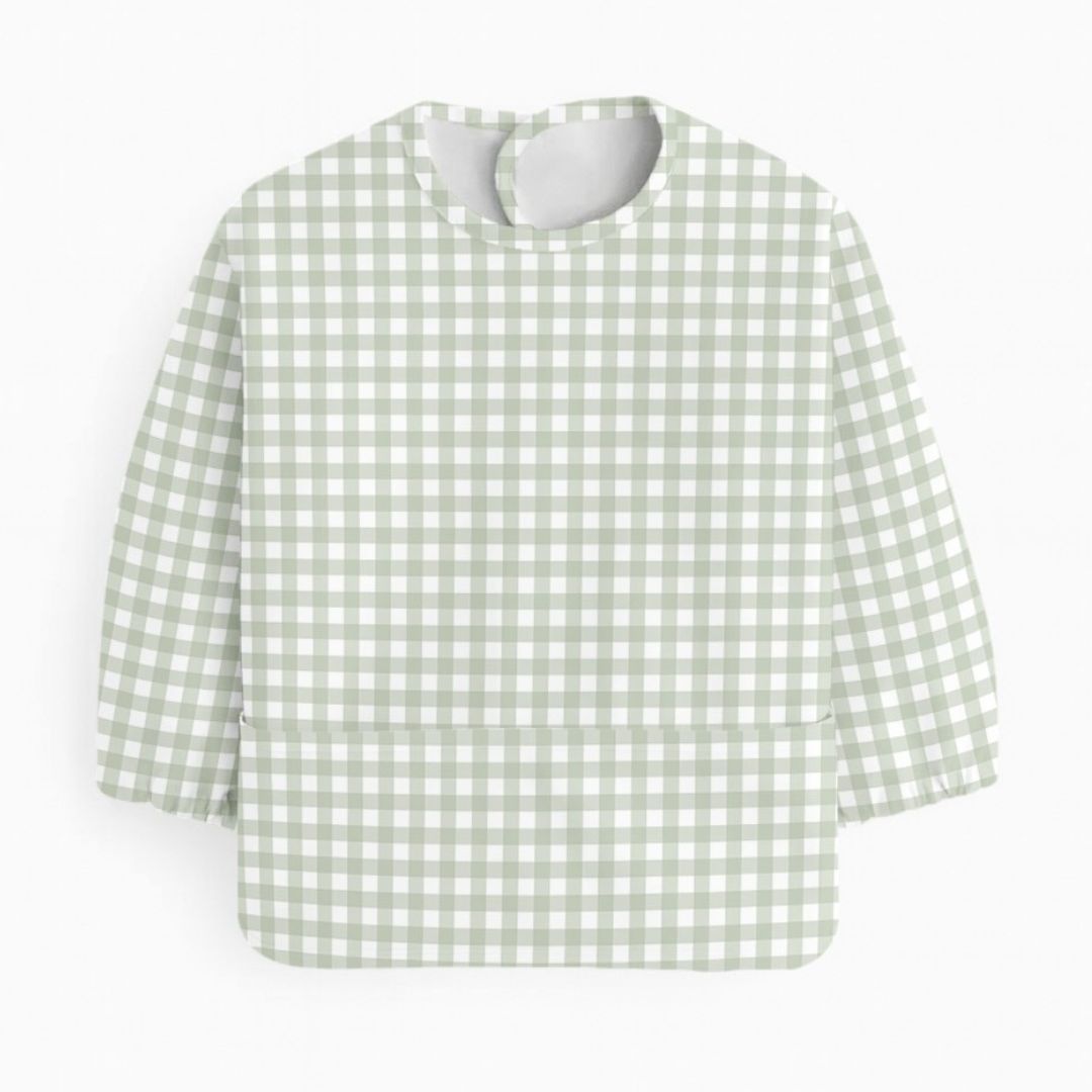 Coverall Bib - Sage Gingham