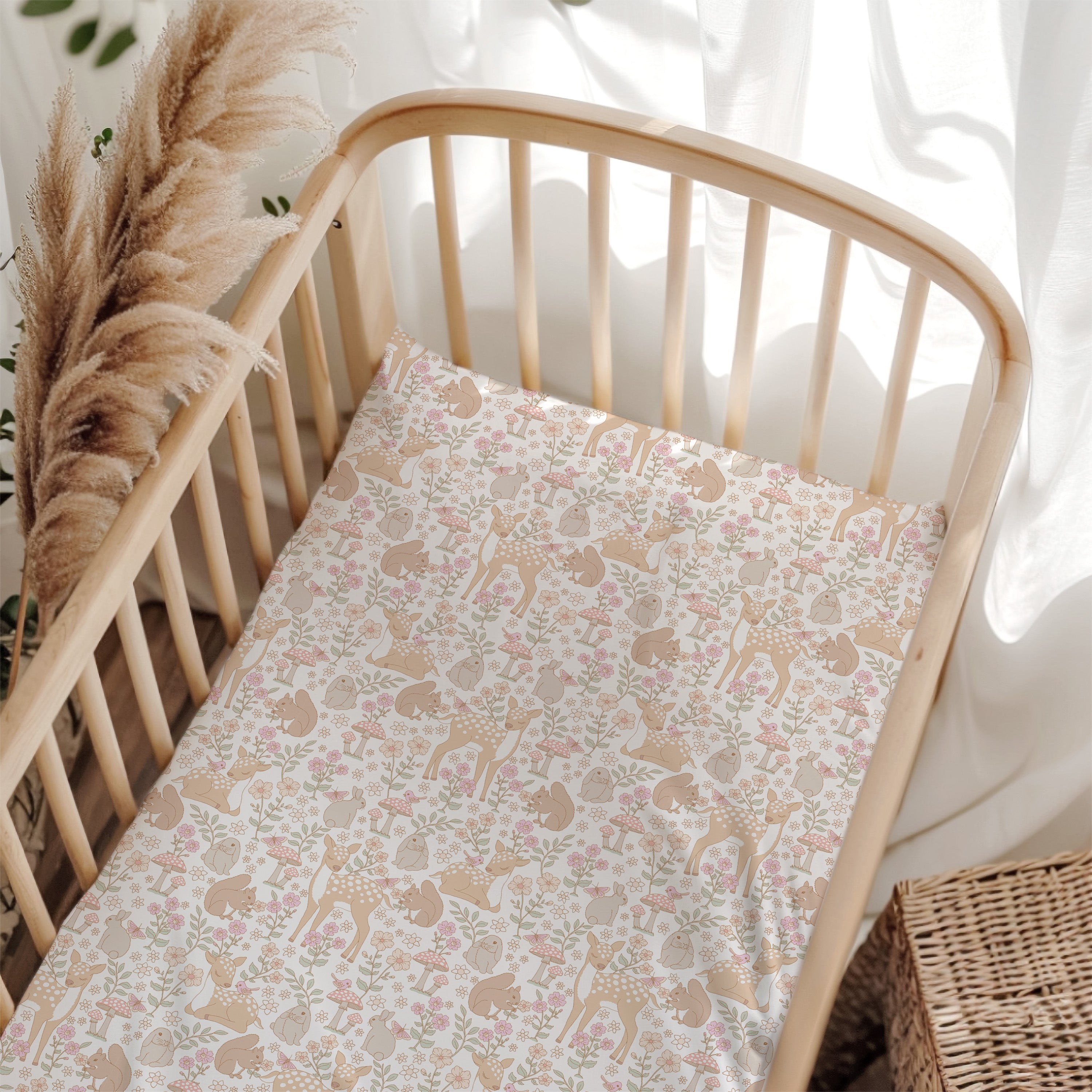 Supersoft Fitted Cot Sheet - Spring Woodland