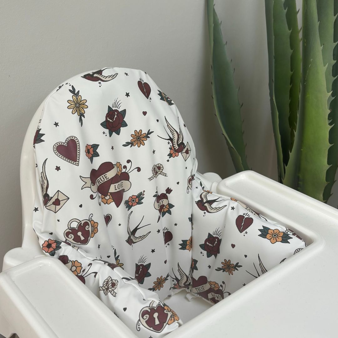 Waterproof Highchair Cushion Cover - Tattoo