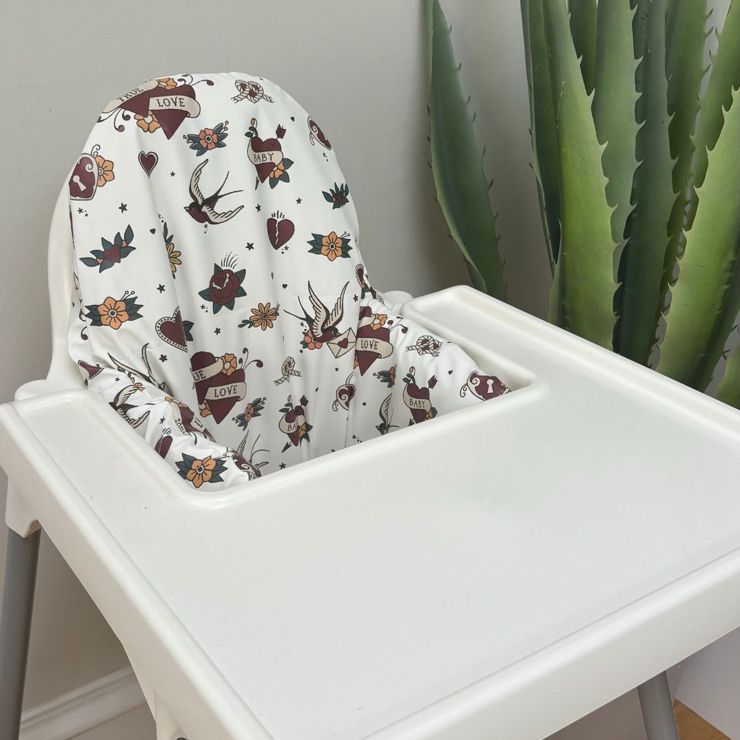 Waterproof Highchair Cushion Cover - Tattoo