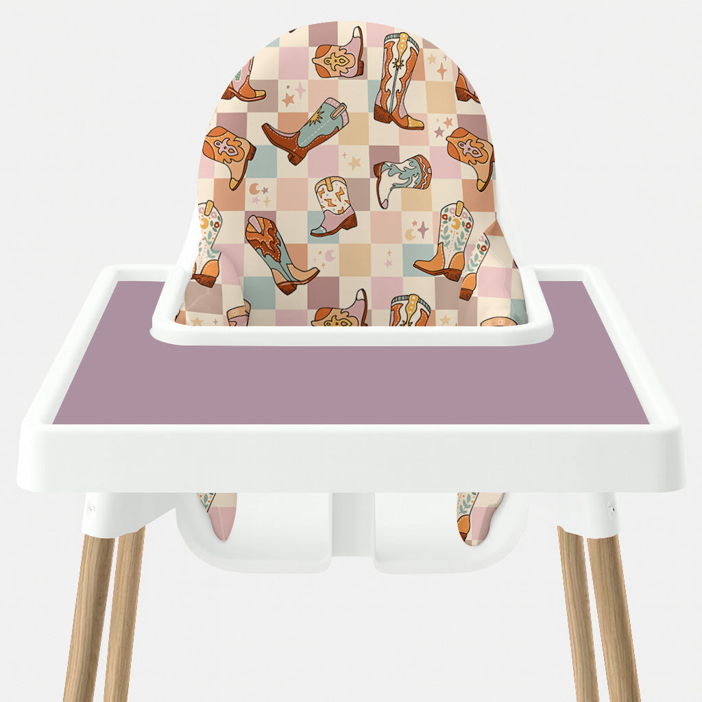 Waterproof Highchair Cushion Cover - These Boots Were Made for Walking