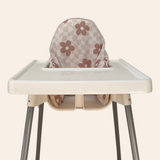 Highchair Cushion Cover - Wavy Check Floral