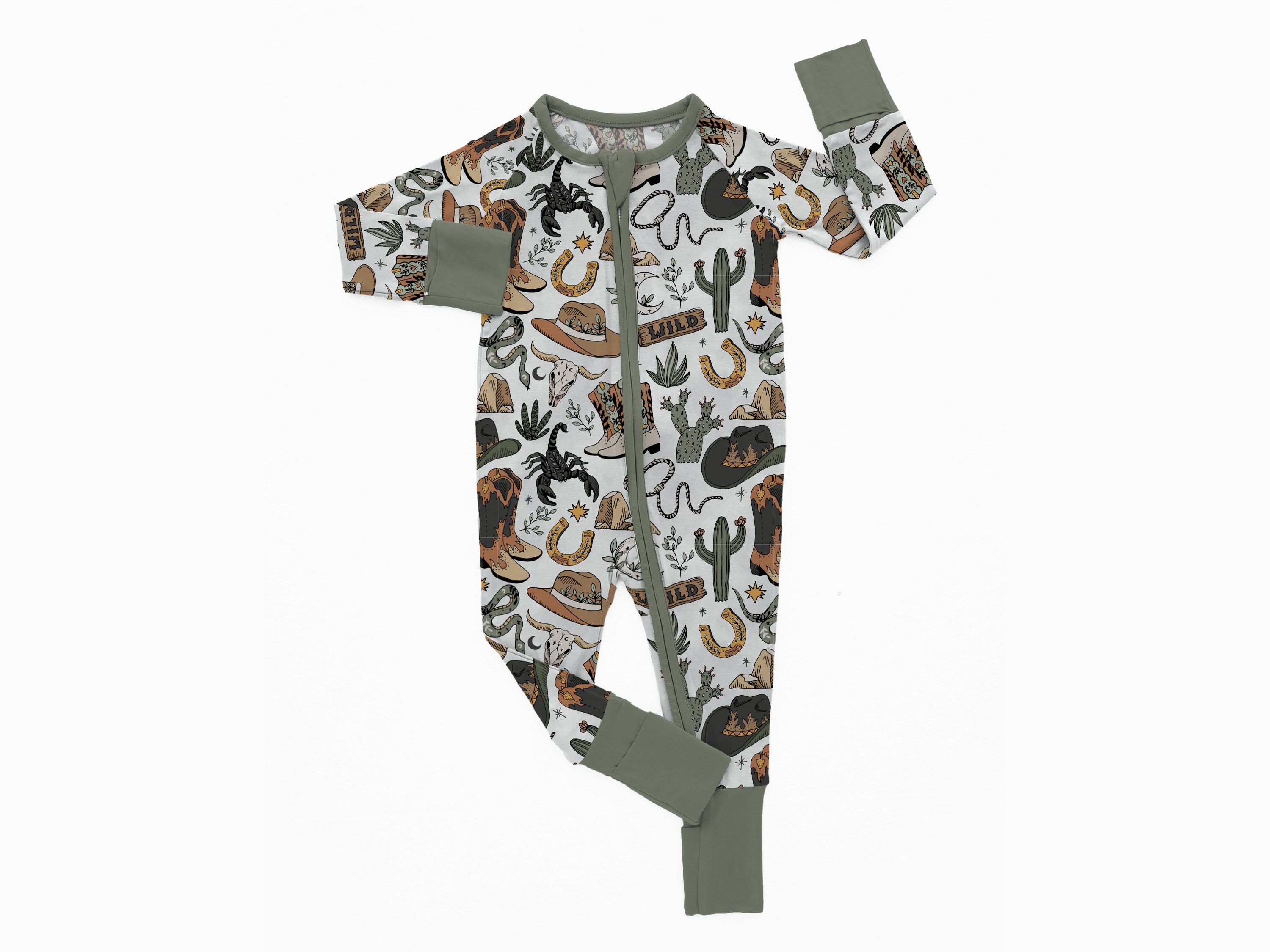 Wild West 2 Way Zip Sleepsuit