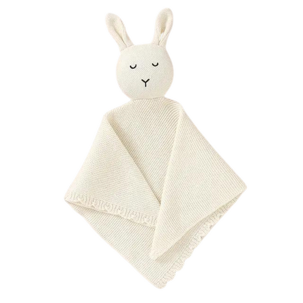 Knitted Bunny Comforter - Cream