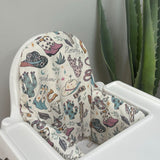 Waterproof Highchair Cushion Cover - Wild West Pink