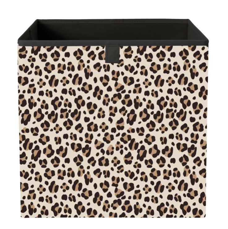 Cube Storage Box - Leopard Print