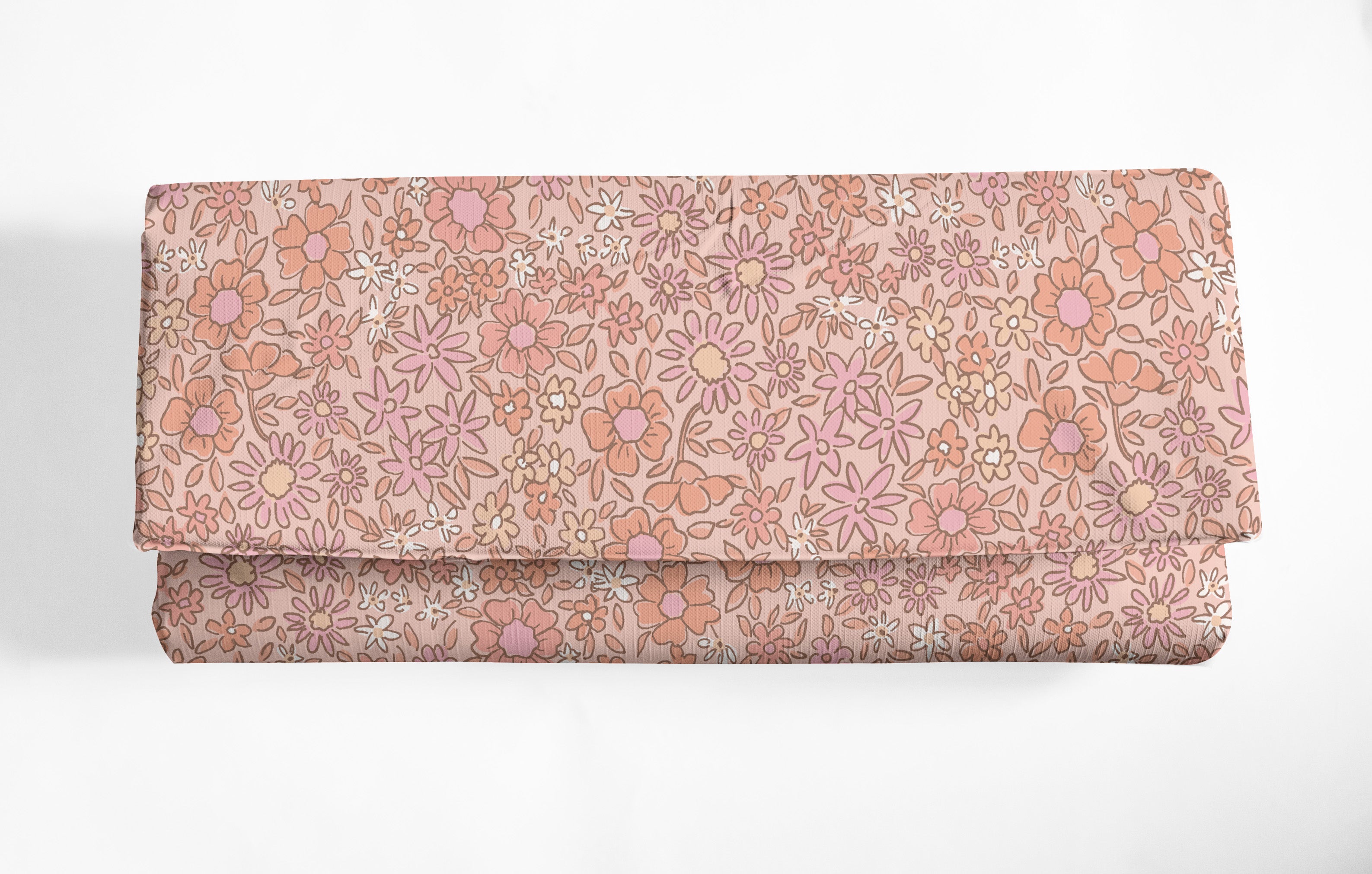 Travel Changing Mat - Ditsy Floral Coral