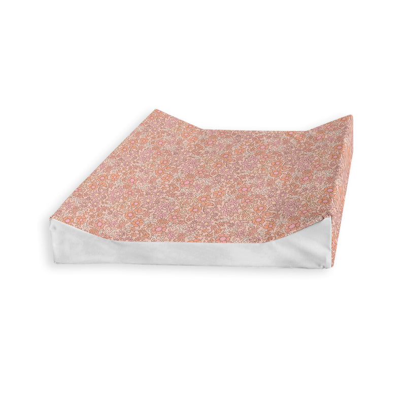 Anti Roll Changing Mat - Ditsy Floral Coral