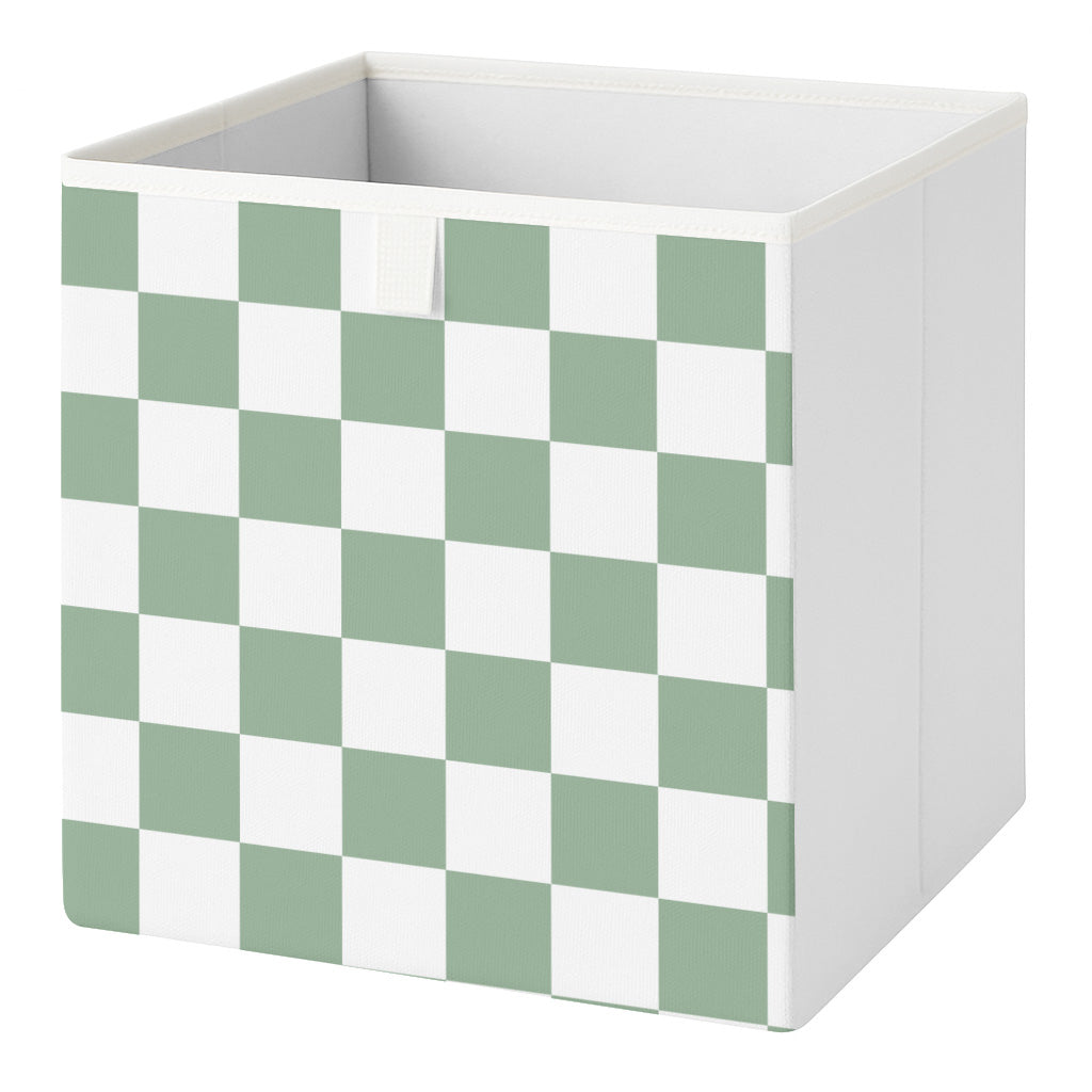 Cube Storage Box - Green Check