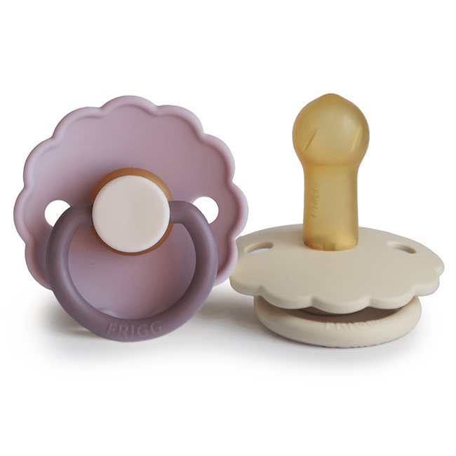 FRIGG Daisy Natural Rubber Dummy 2-Pack (Lavender Haze/Cream)