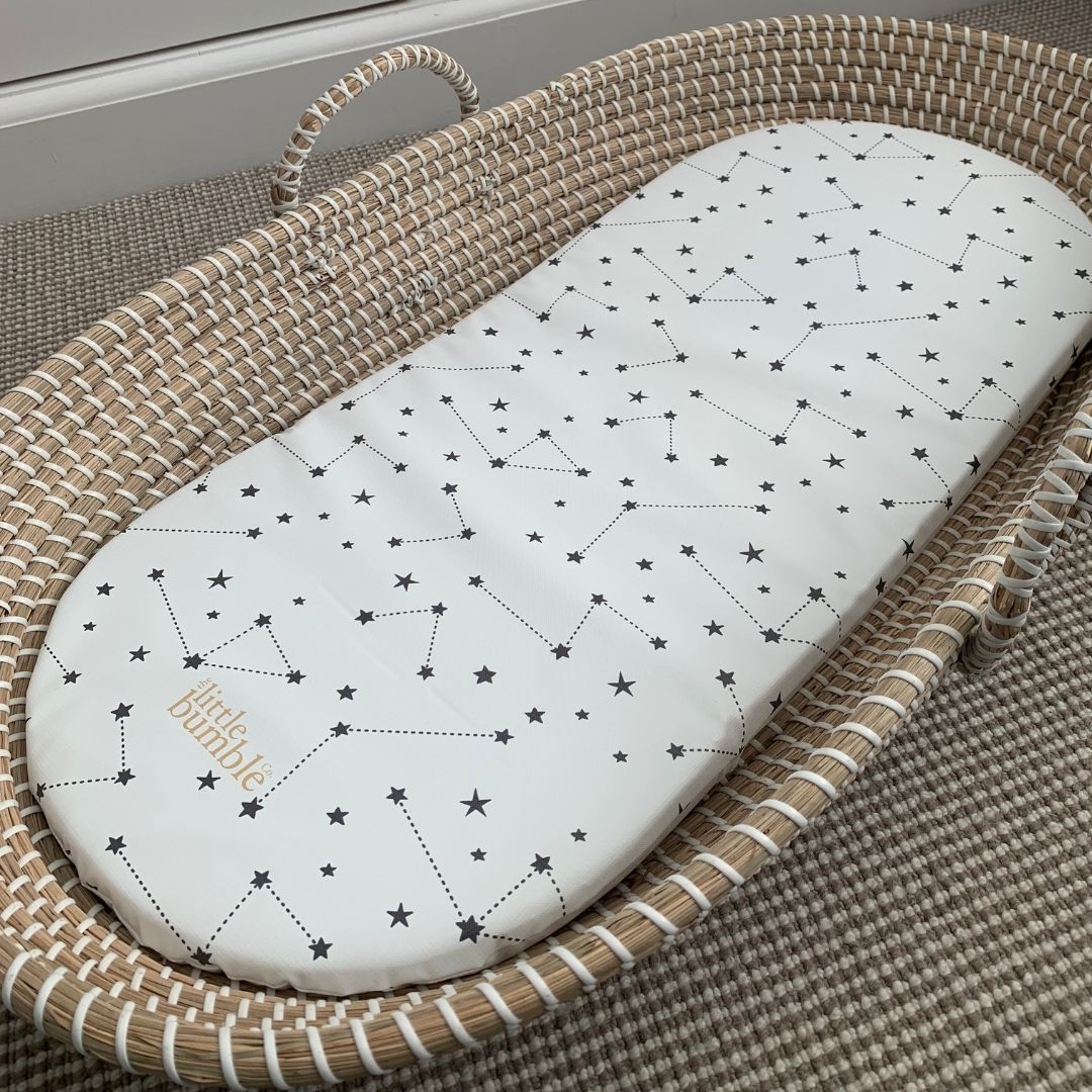 Changing Basket Mat Liner - Constellation - The Little Bumble Co.