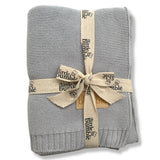 Luxury Knitted Blanket - Stone - The Little Bumble Co.