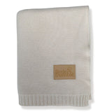 Luxury Knitted Blanket - Marshmallow - The Little Bumble Co.