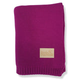 Luxury Knitted Blanket - Raspberry - The Little Bumble Co.
