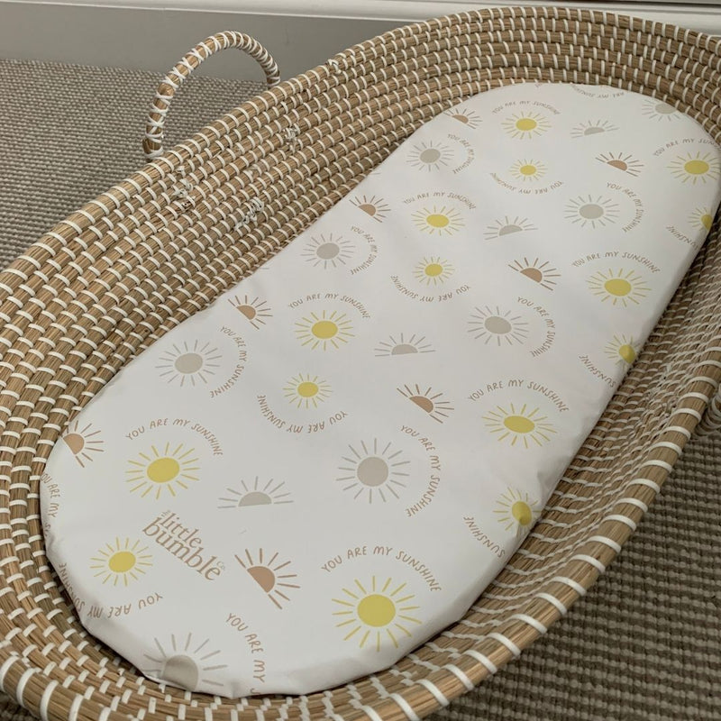 Changing Basket Mat Liner - You Are My Sunshine - The Little Bumble Co.
