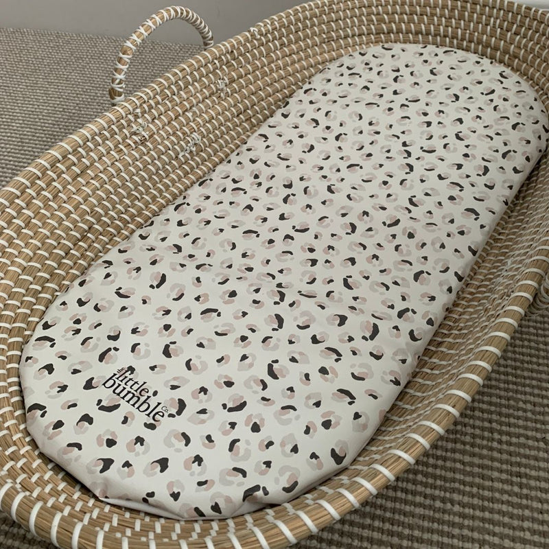 Changing Basket Mat Liner - Leopard Print (Pink) - The Little Bumble Co.