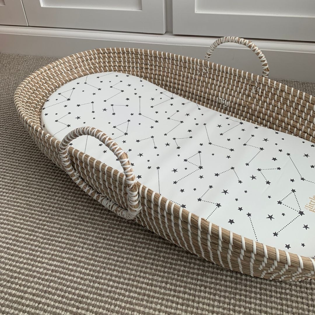 Changing Basket Mat Liner - Constellation - The Little Bumble Co.