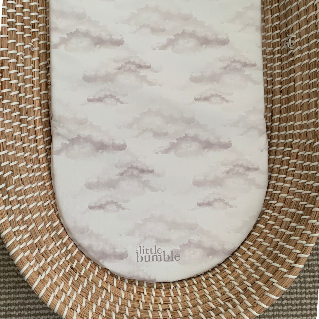 Changing Basket Mat Liner - Beige Clouds