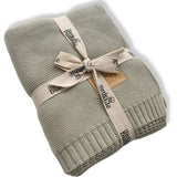 Luxury Knitted Blanket - Pale Sage - The Little Bumble Co.