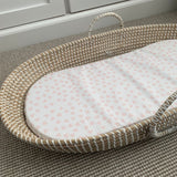 Changing Basket Mat Liner - Pink Mini Hearts - The Little Bumble Co.