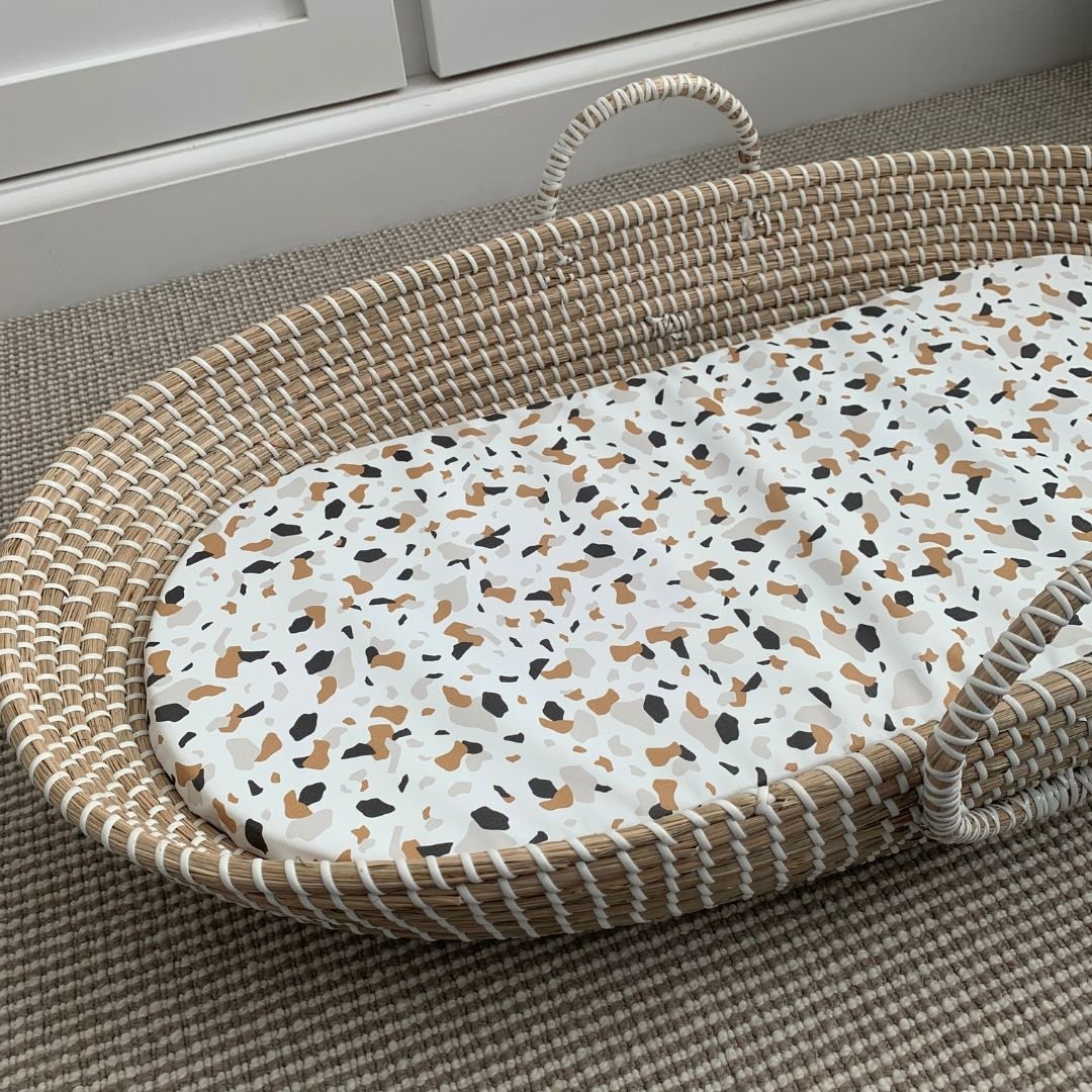 Changing Basket Mat Liner - Terrazzo - The Little Bumble Co.