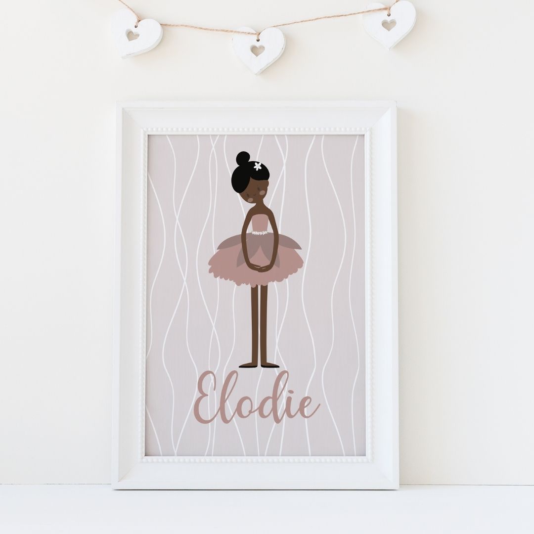 Personalised Ballerina Print - Elodie - The Little Bumble Co.