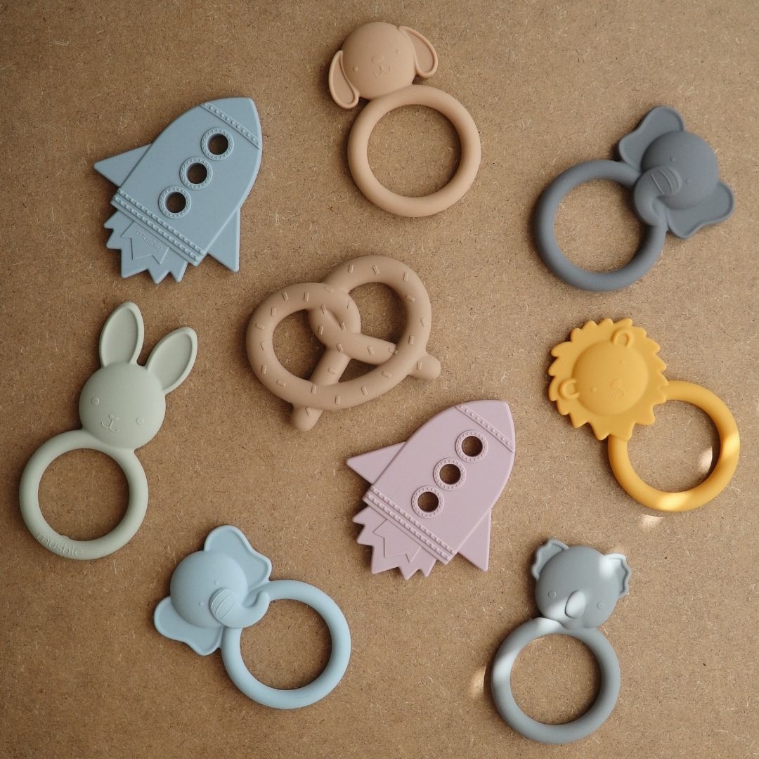 Mushie Silicone Teether - Elephant - Mushie