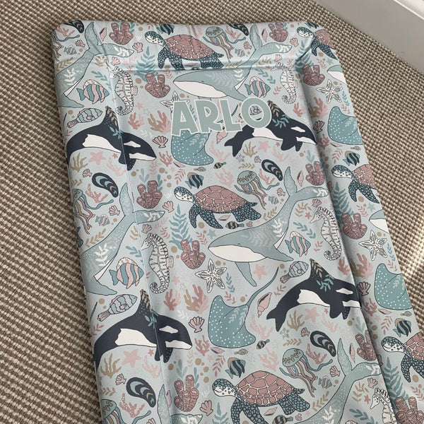 Personalised Changing Mat - Ocean Parade - The Little Bumble Co.