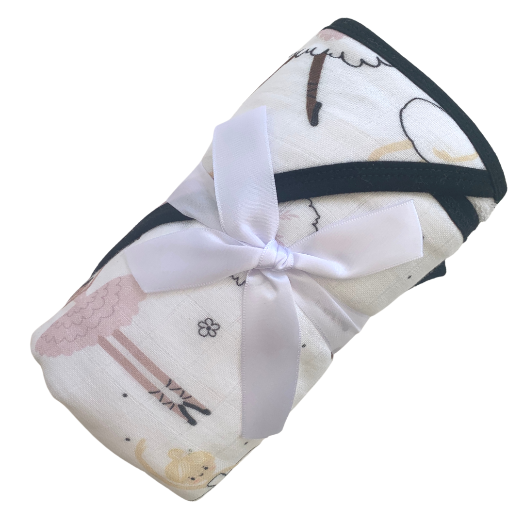 Hooded Towel - Ballerina (Pink) - The Little Bumble Co.