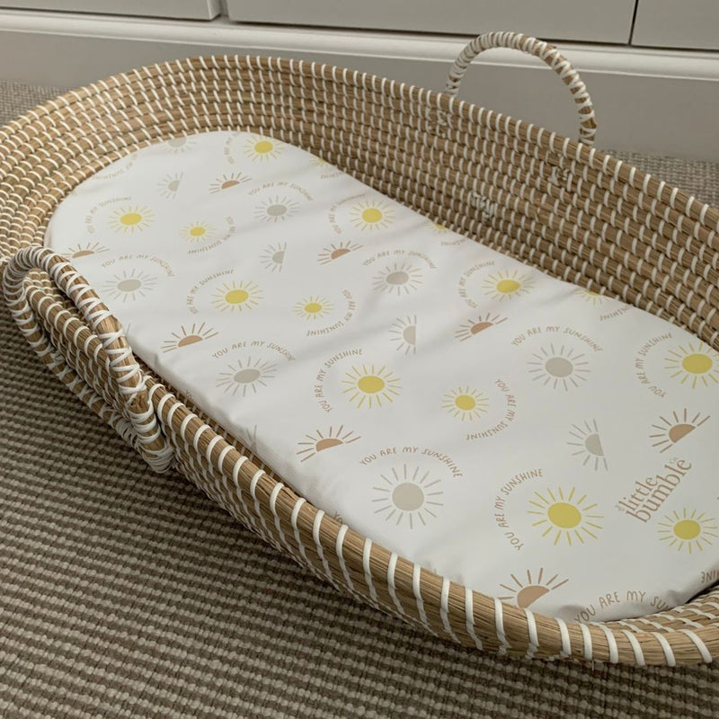 Changing Basket Mat Liner - You Are My Sunshine - The Little Bumble Co.