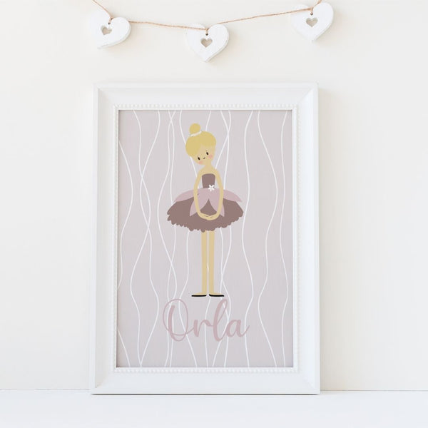 Personalised Ballerina Print - Orla - The Little Bumble Co.