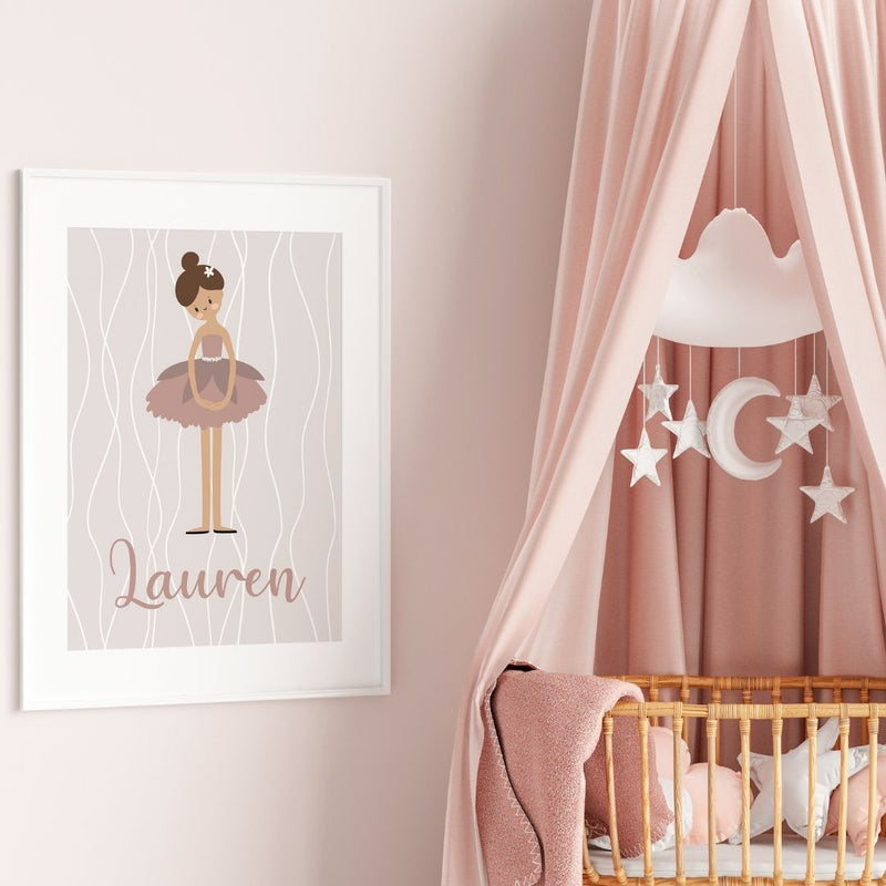 Personalised Ballerina Print - Lauren - The Little Bumble Co.