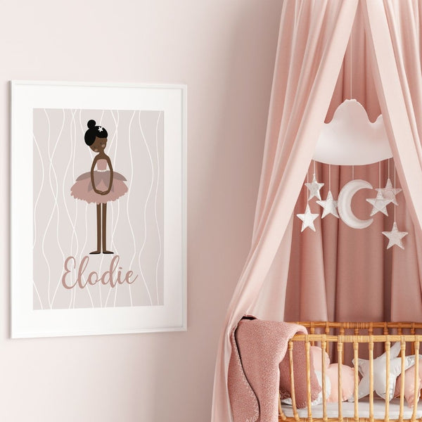 Personalised Ballerina Print - Elodie - The Little Bumble Co.