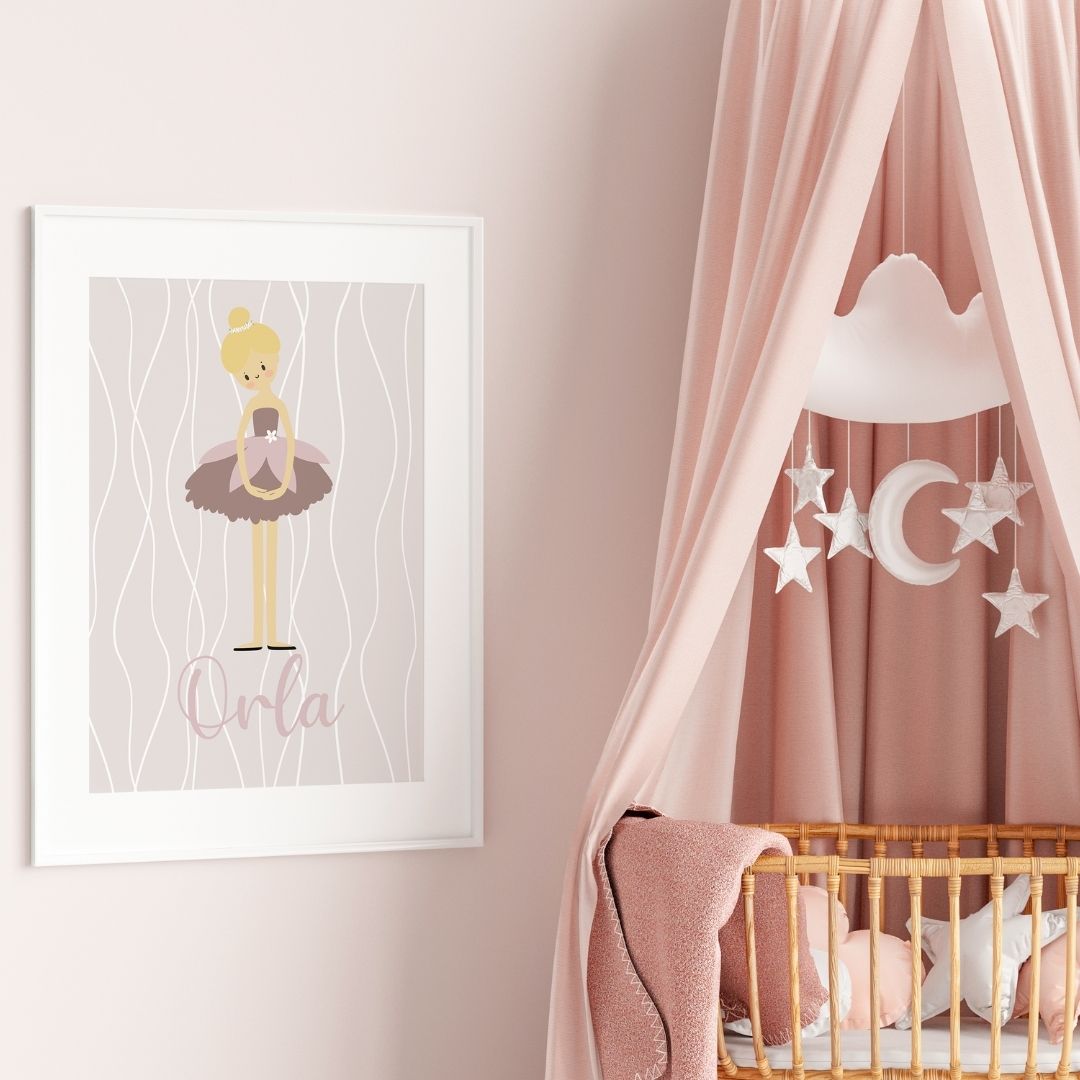 Personalised Ballerina Print - Orla - The Little Bumble Co.