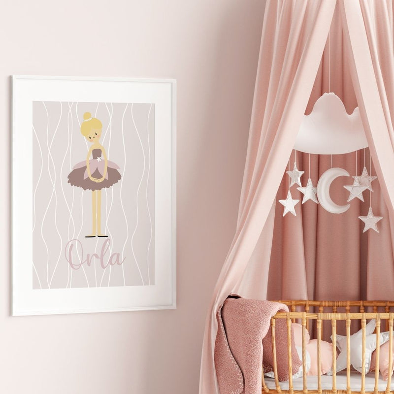 Personalised Ballerina Print - Orla - The Little Bumble Co.