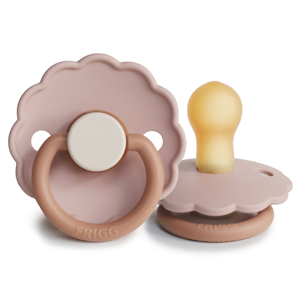 FRIGG Daisy Colour Block Natural Rubber Dummy (Biscuit) - The Little Bumble Co.
