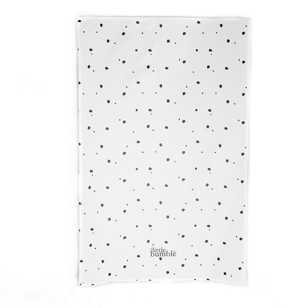 Anti Roll Changing Mat - Black Mini Dots - The Little Bumble Co.