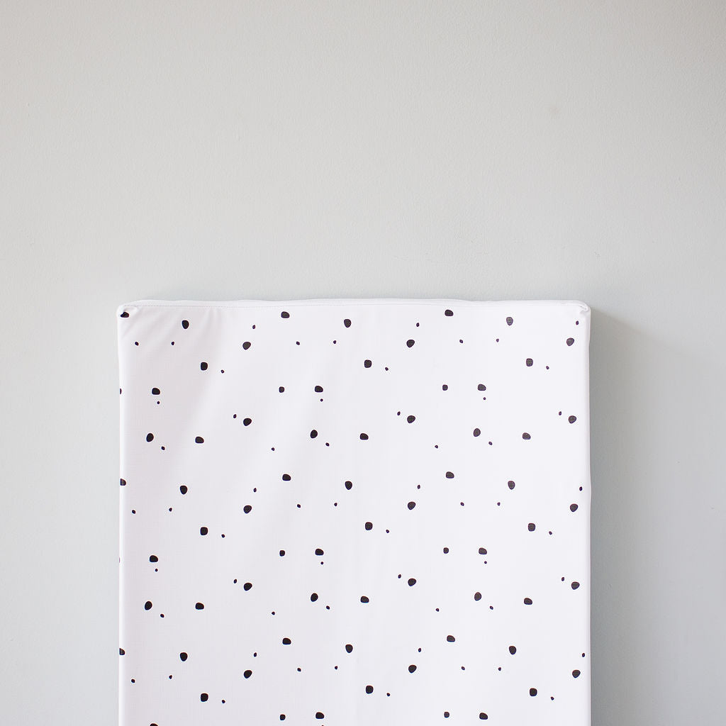 Anti Roll Changing Mat - Black Mini Dots - The Little Bumble Co.