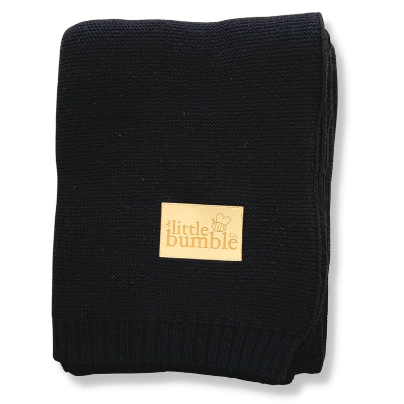 Luxury Knitted Blanket - Black