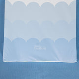 Anti Roll Changing Mat - Blue Scallops - The Little Bumble Co.