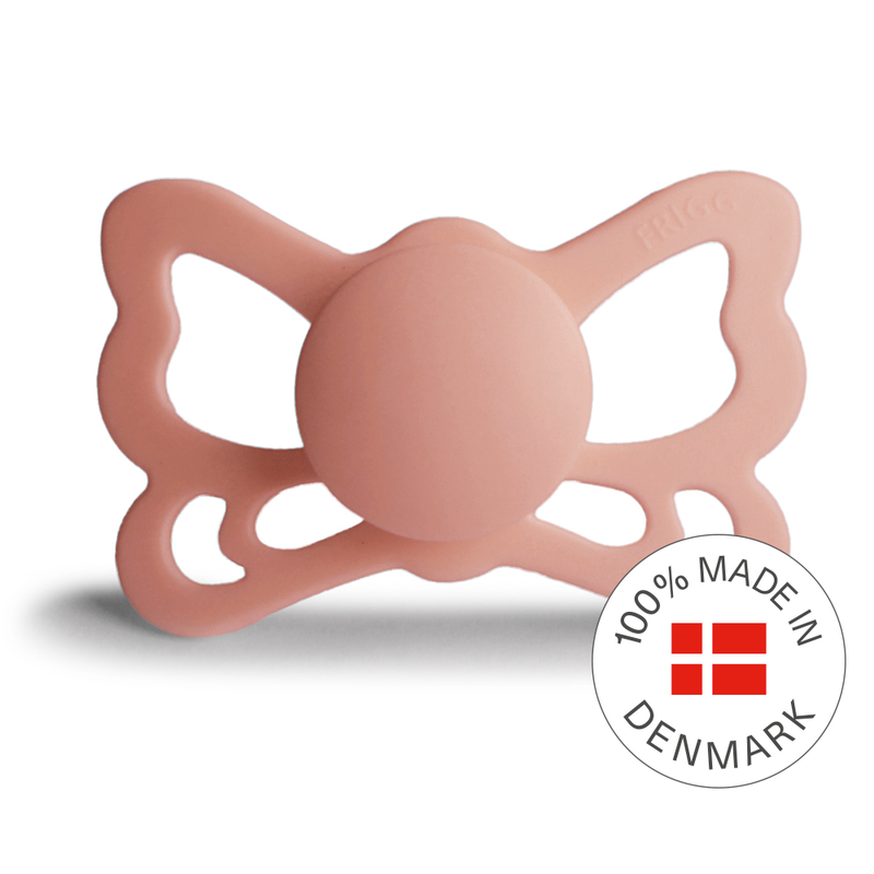 FRIGG Butterfly Anatomical Silicone Dummy (Pretty in Peach) Size 2