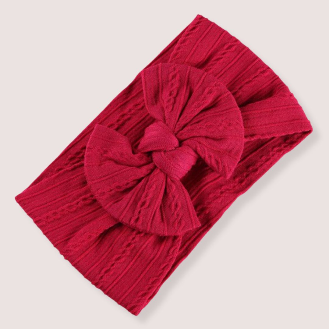 Bow Headband - Cherry