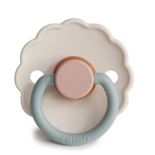 FRIGG Daisy Colour Block Natural Rubber Dummy (Cotton Candy) - The Little Bumble Co.